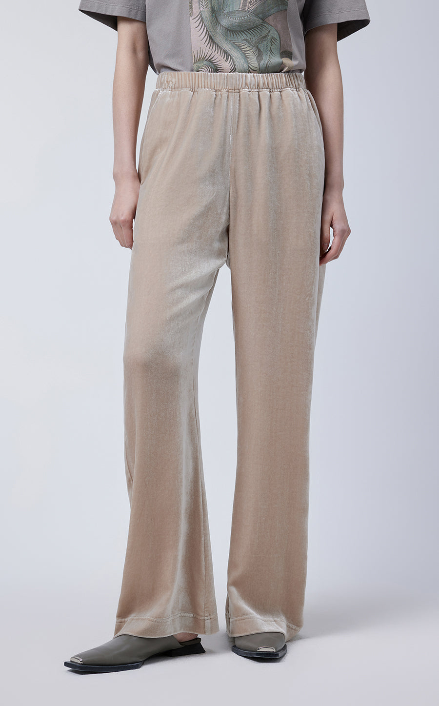 Pants / JNBY Viscose-silk Extra-long Pants AntiqueWhite3