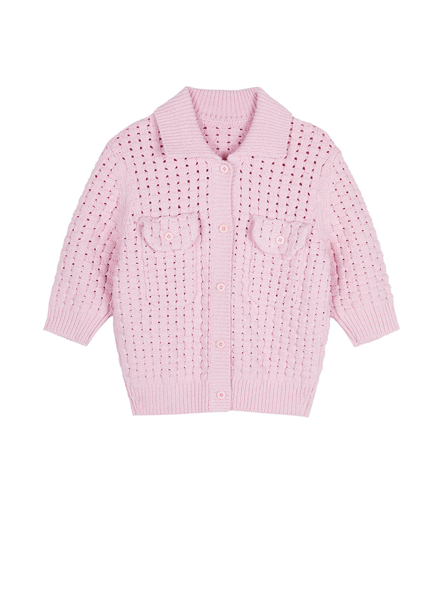 Sweater / JNBY Cropped Polo Sweater Cardigan