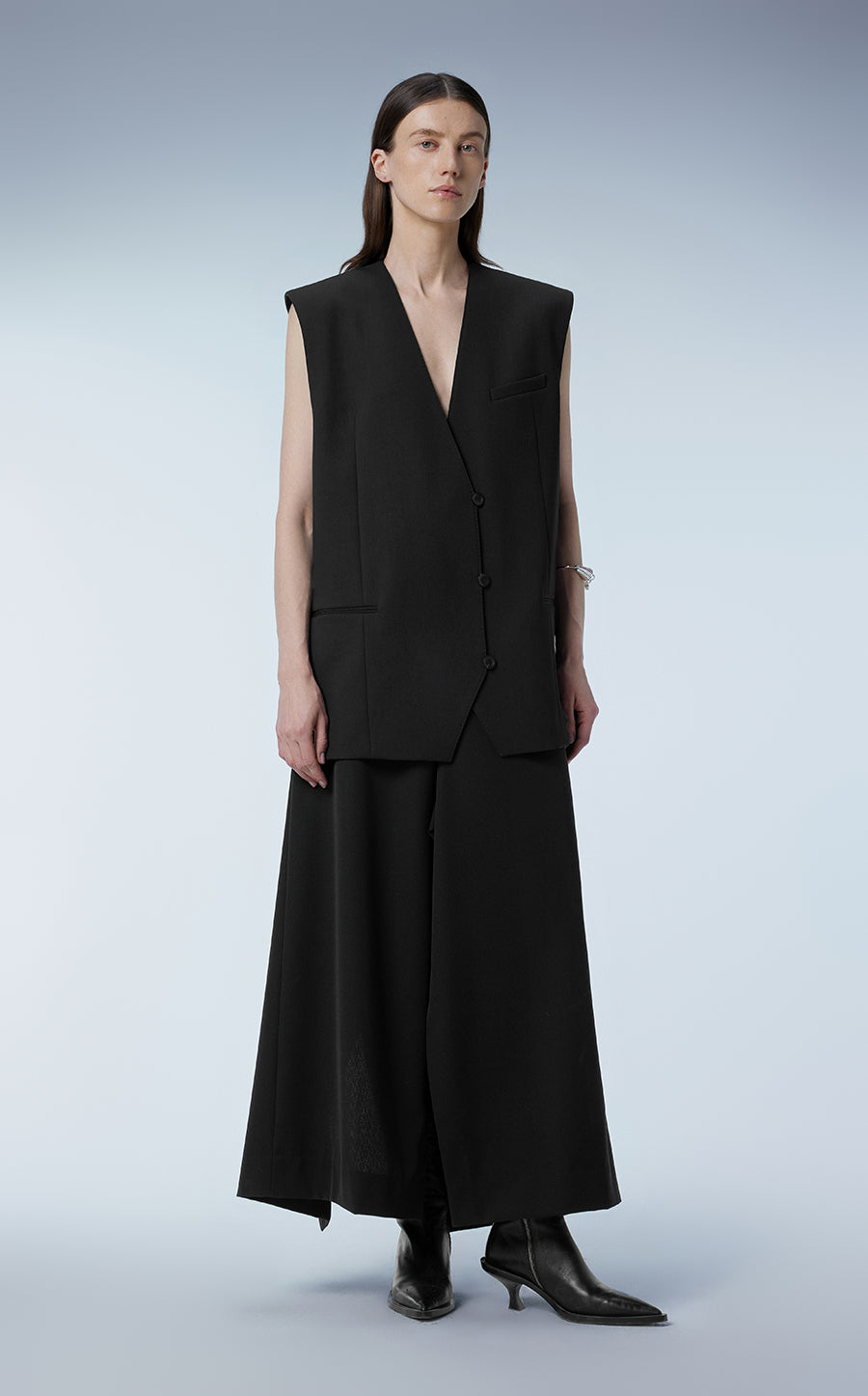 Vest / JNBY Relaxed Mid-length Blazer Vest Black