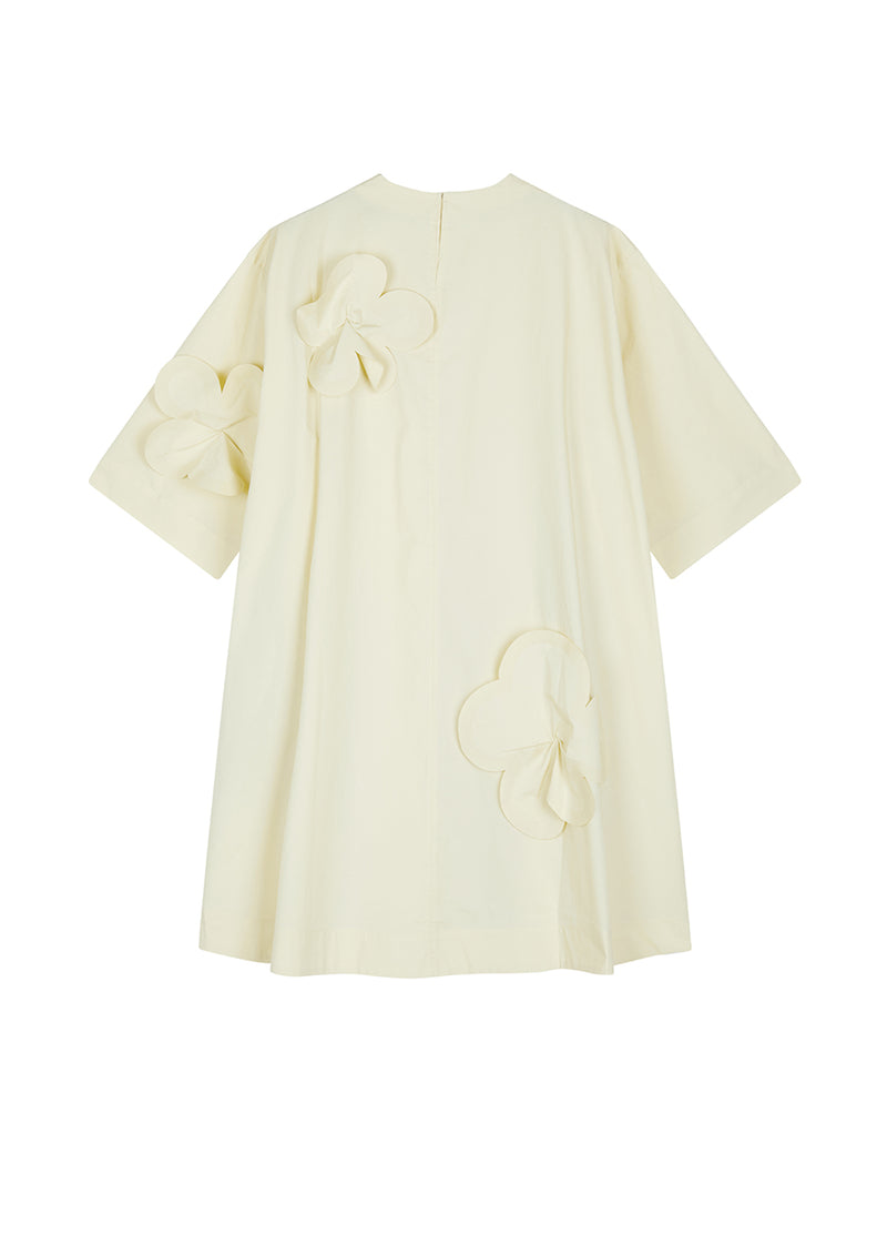 Dress / JNBY 3D-floral Oversize Short-sleeve Dress