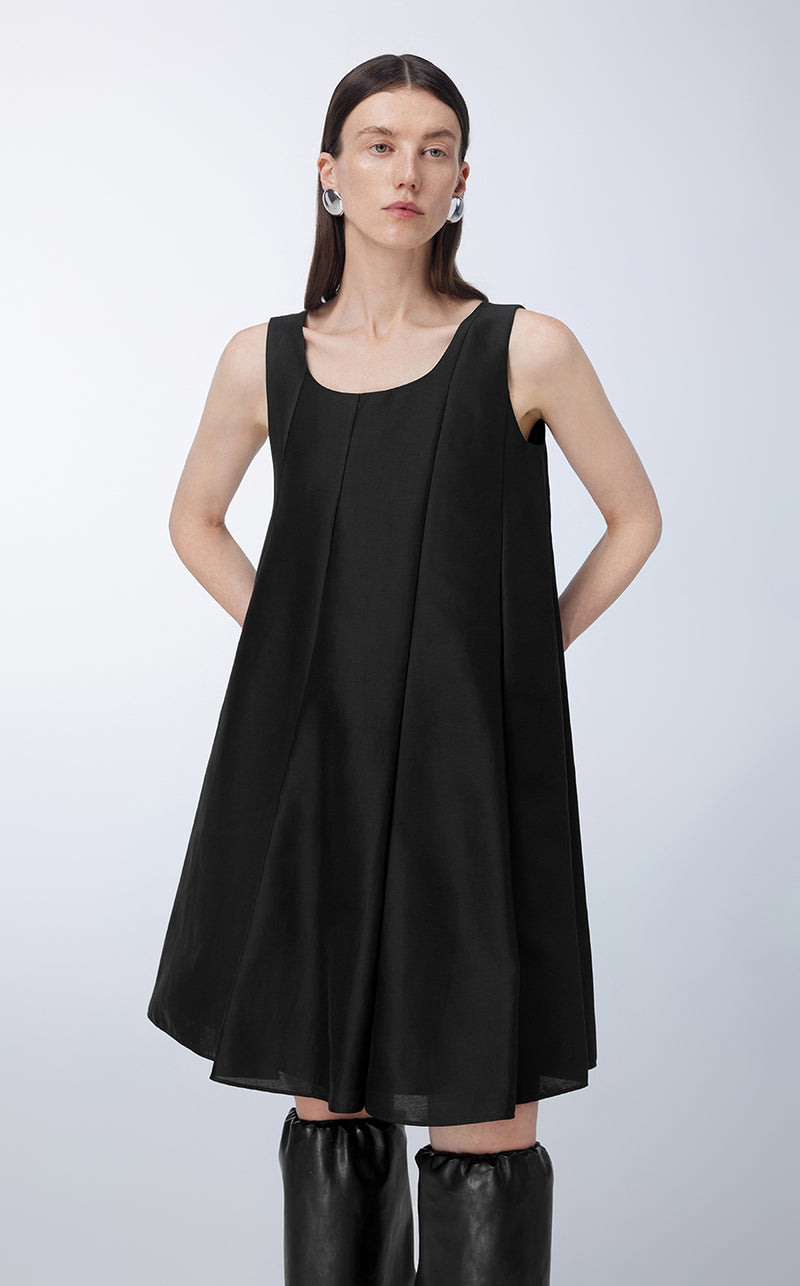 Dress / JNBY Sleeveless Cotton-silk Dress Black