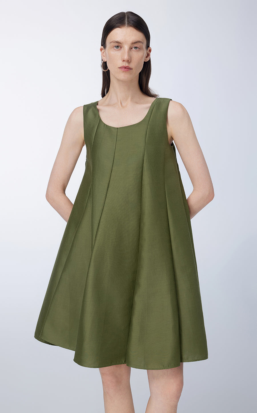 Dress / JNBY Sleeveless Cotton-silk Dress Green