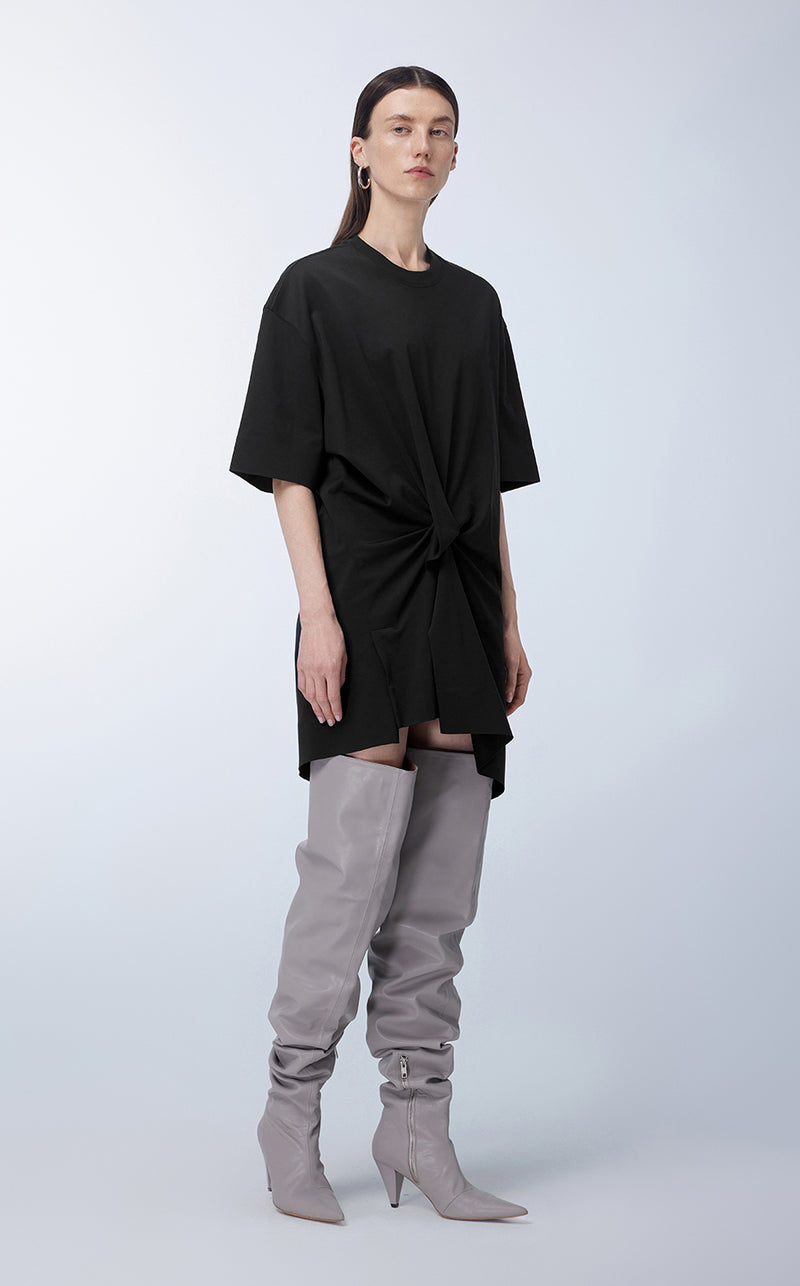 Dresses/JNBY Oversize Cap-sleeved Dress Black