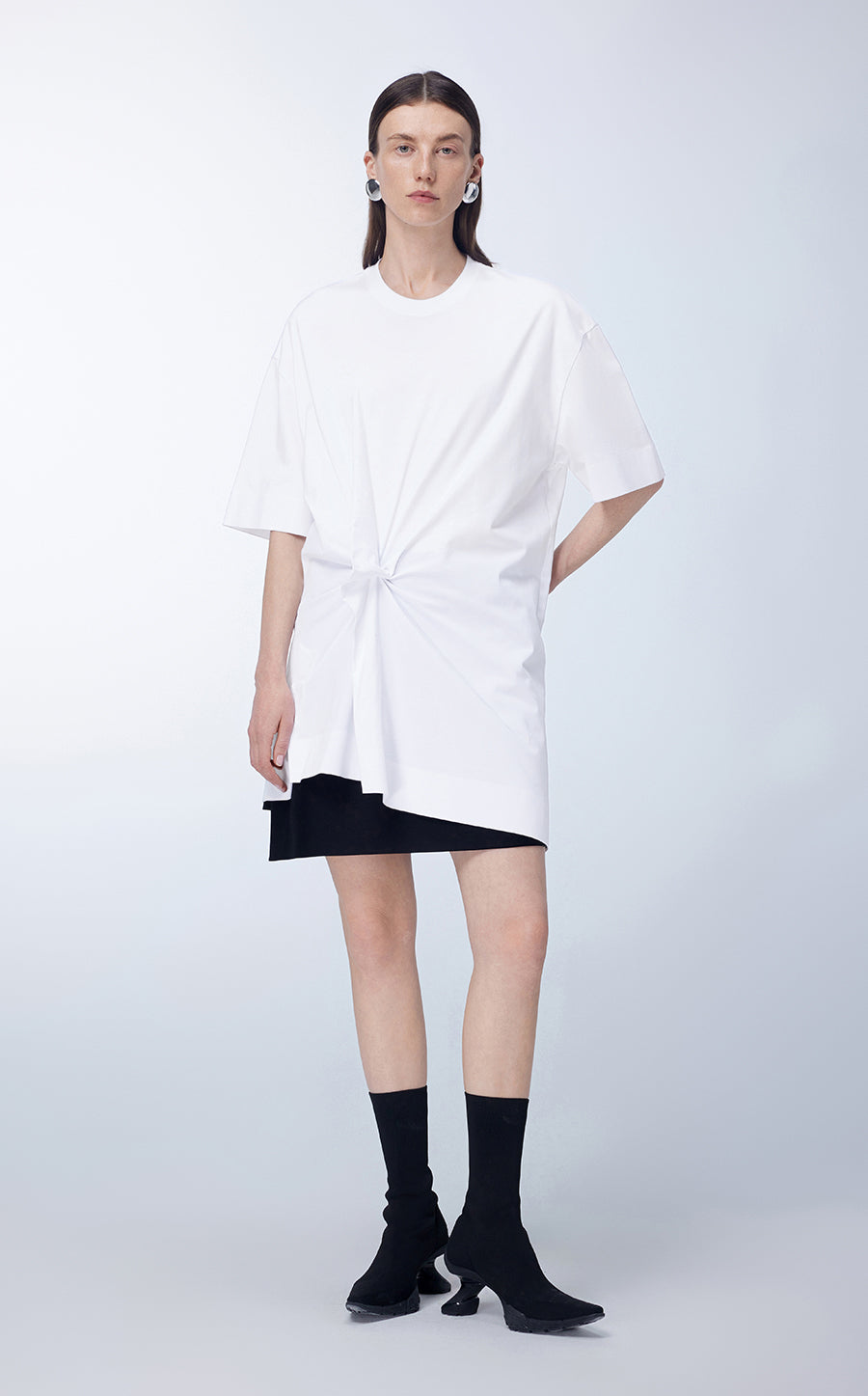 Dresses/JNBY Oversize Cap-sleeved Dress White