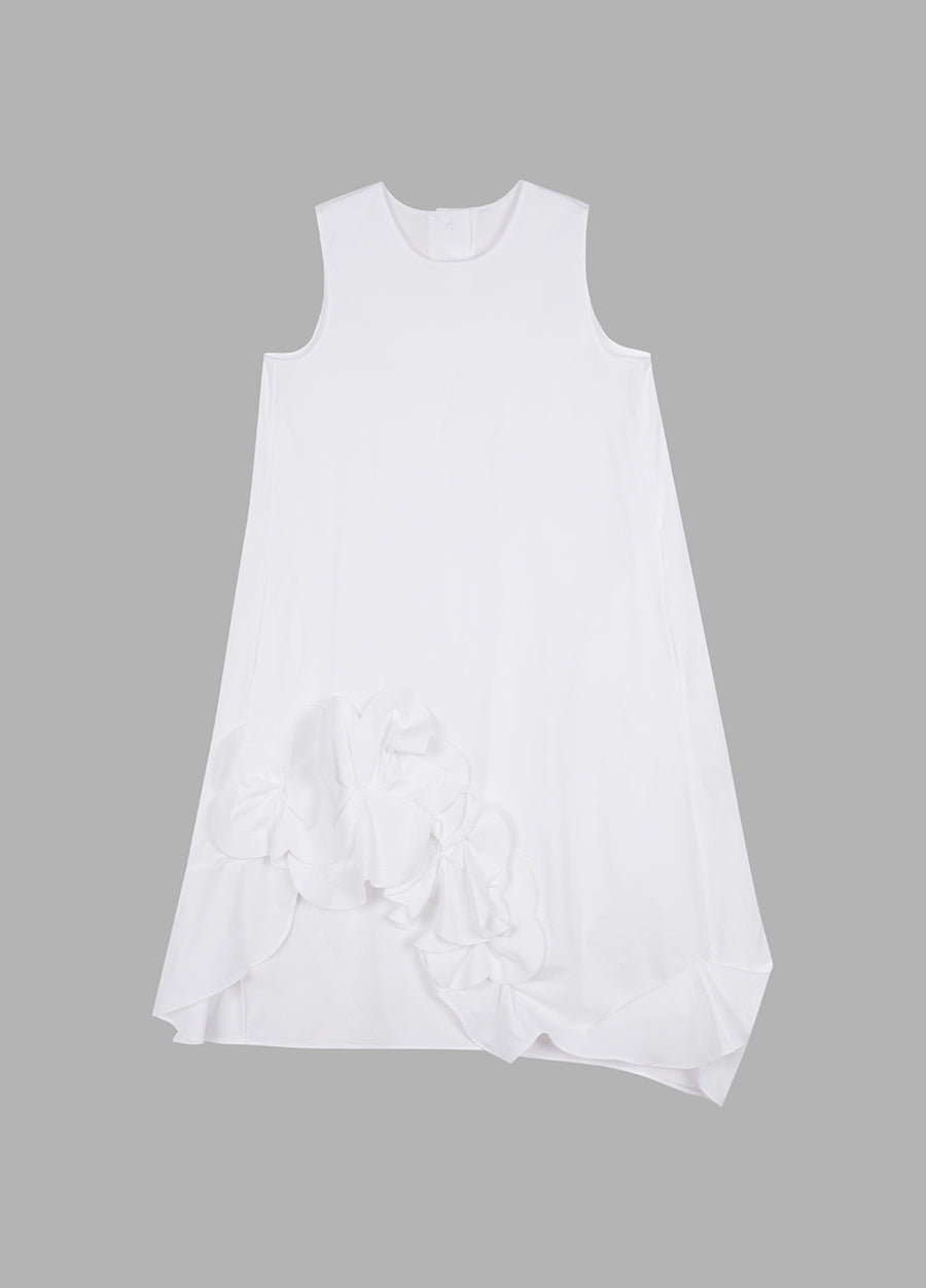 Dress / JNBY 3D-floral Asymmetric Sleeveless Dress