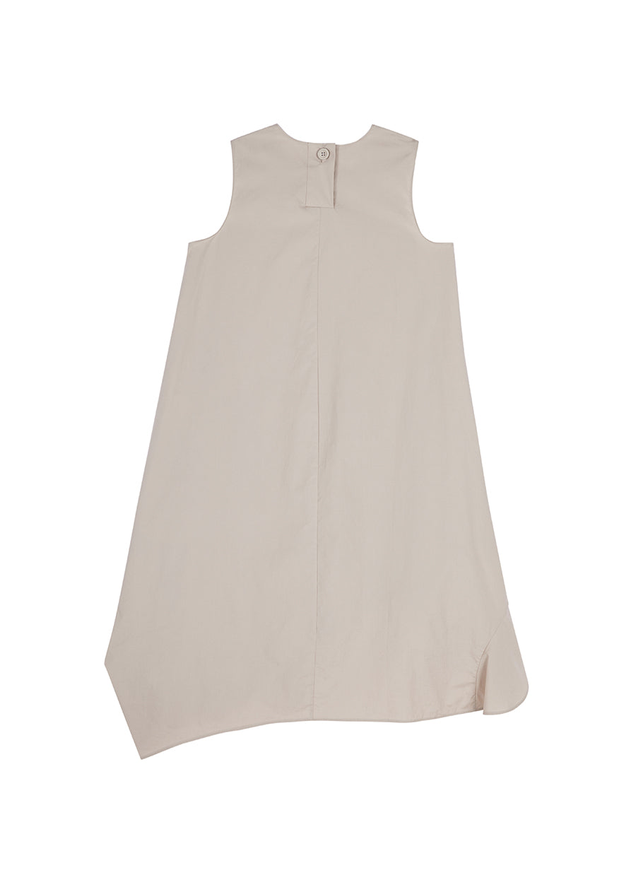 Dress / JNBY 3D-floral Asymmetric Sleeveless Dress