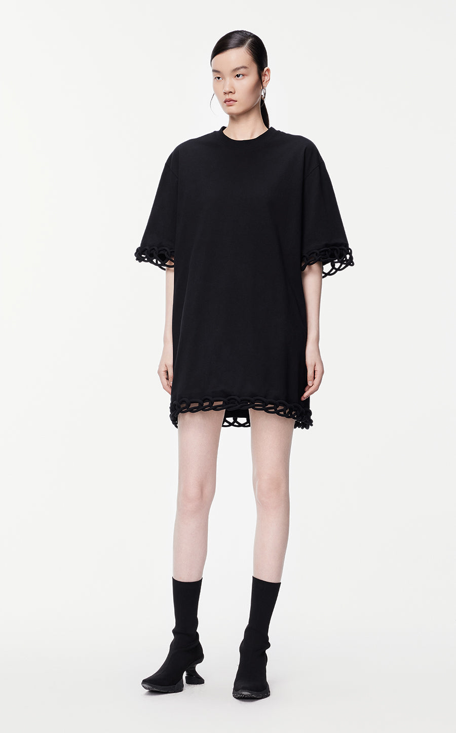 Dresses/JNBY H-line Casual Short-sleeved Dress Black L