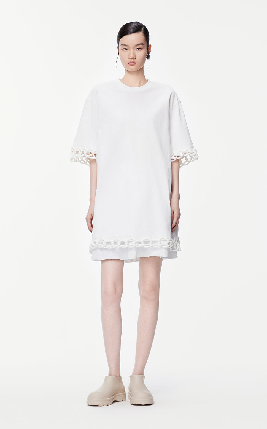 Dresses/JNBY H-line Casual Short-sleeved Dress White XS