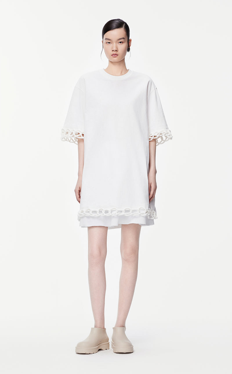 Dresses/JNBY H-line Casual Short-sleeved Dress White XS