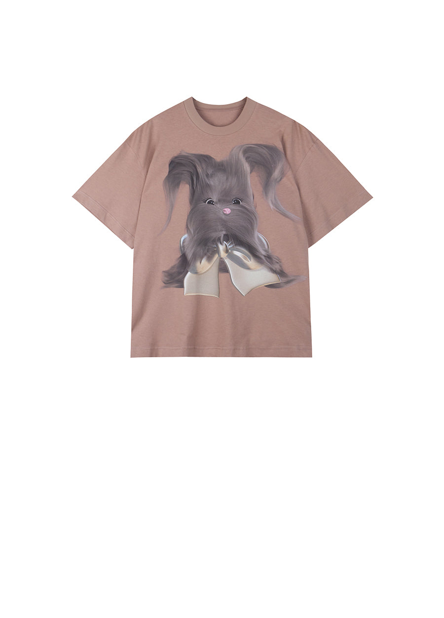 T-Shirt/JNBY Oversize Short-sleeved T-Shirt Brown
