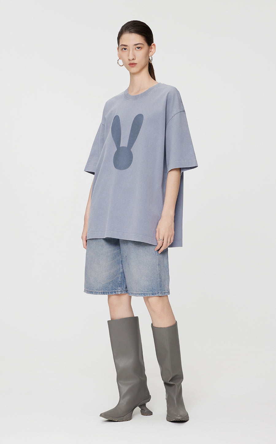 T-Shirt/JNBY Short-sleeved T-Shirt Grey