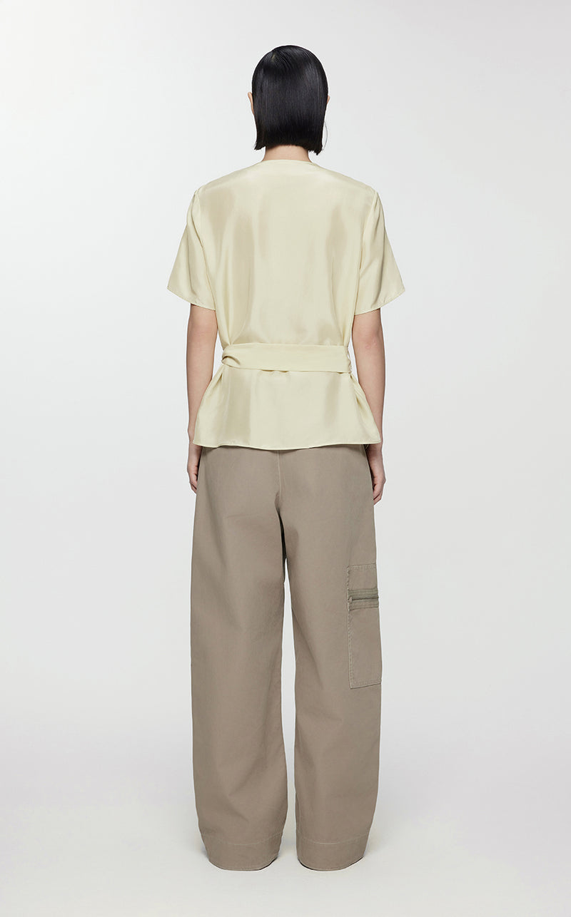 Blouse/JNBY V-neck Loose-fitting Short-sleeved Blouse