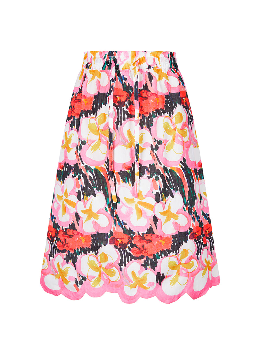 Skirt/JNBY A-line Midi Skirt Pink