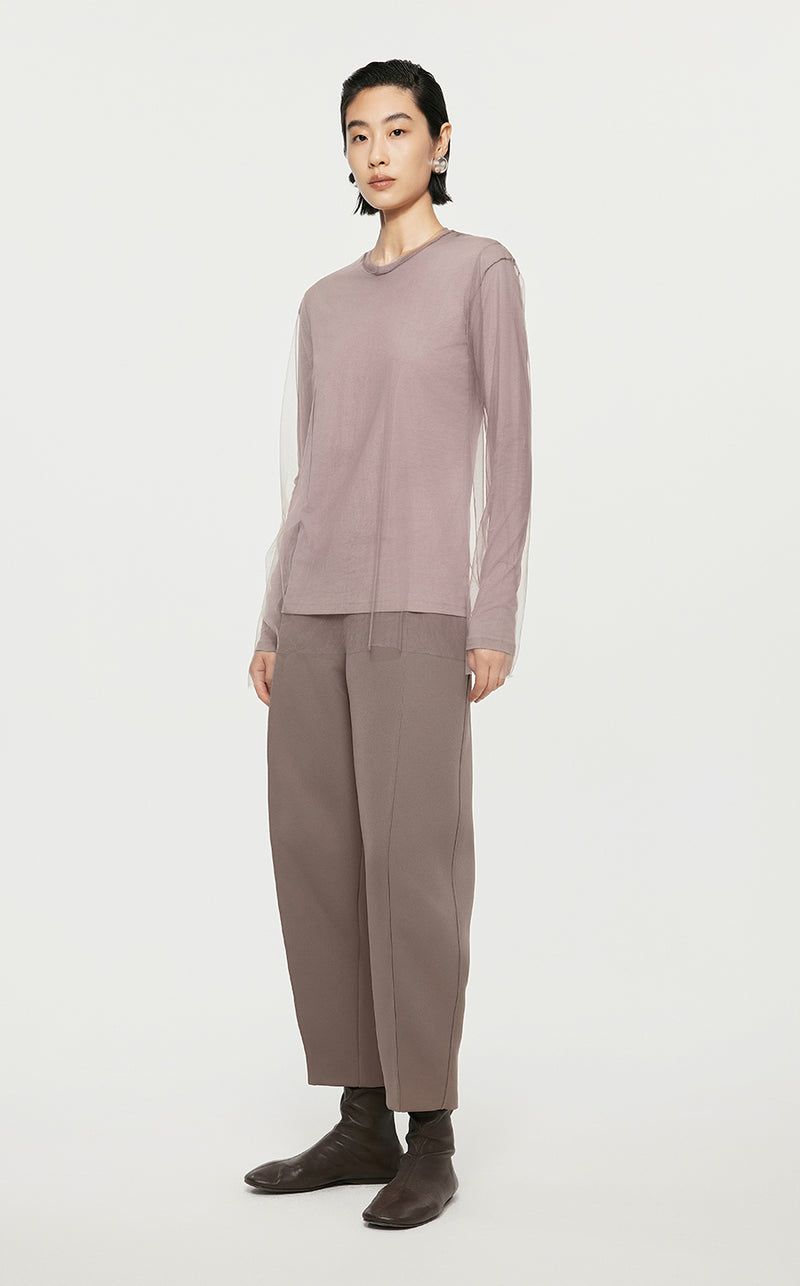 T-Shirt/JNBY Loose Fitting Long- sleeved T-Shirt MistyRose2