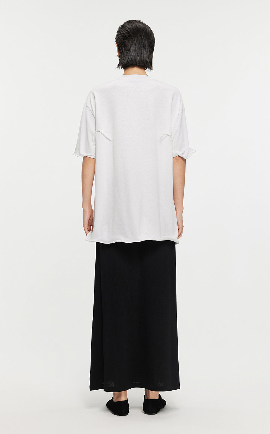 T-shirt /JNBY Drawstring Aluminum Wire Cotton T-shirt