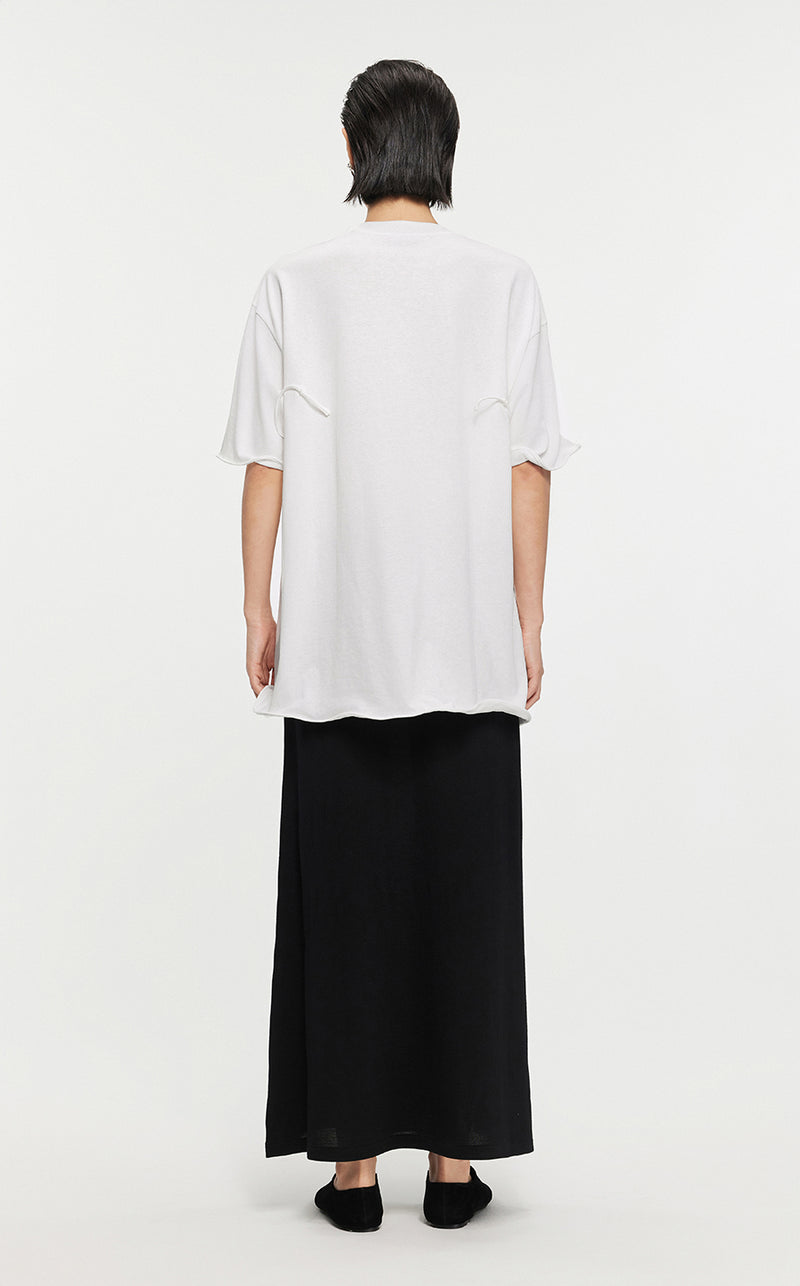 T-shirt /JNBY Drawstring Aluminum Wire Cotton T-shirt
