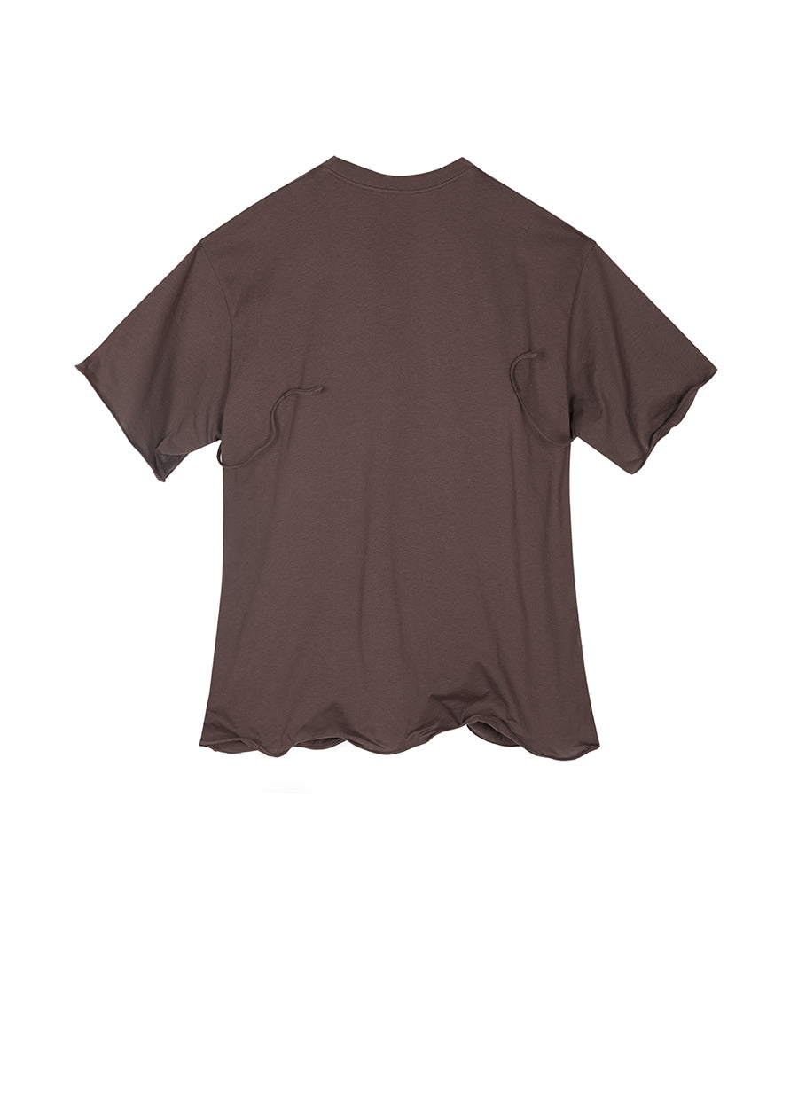 T-shirt /JNBY Drawstring Aluminum Wire Cotton T-shirt