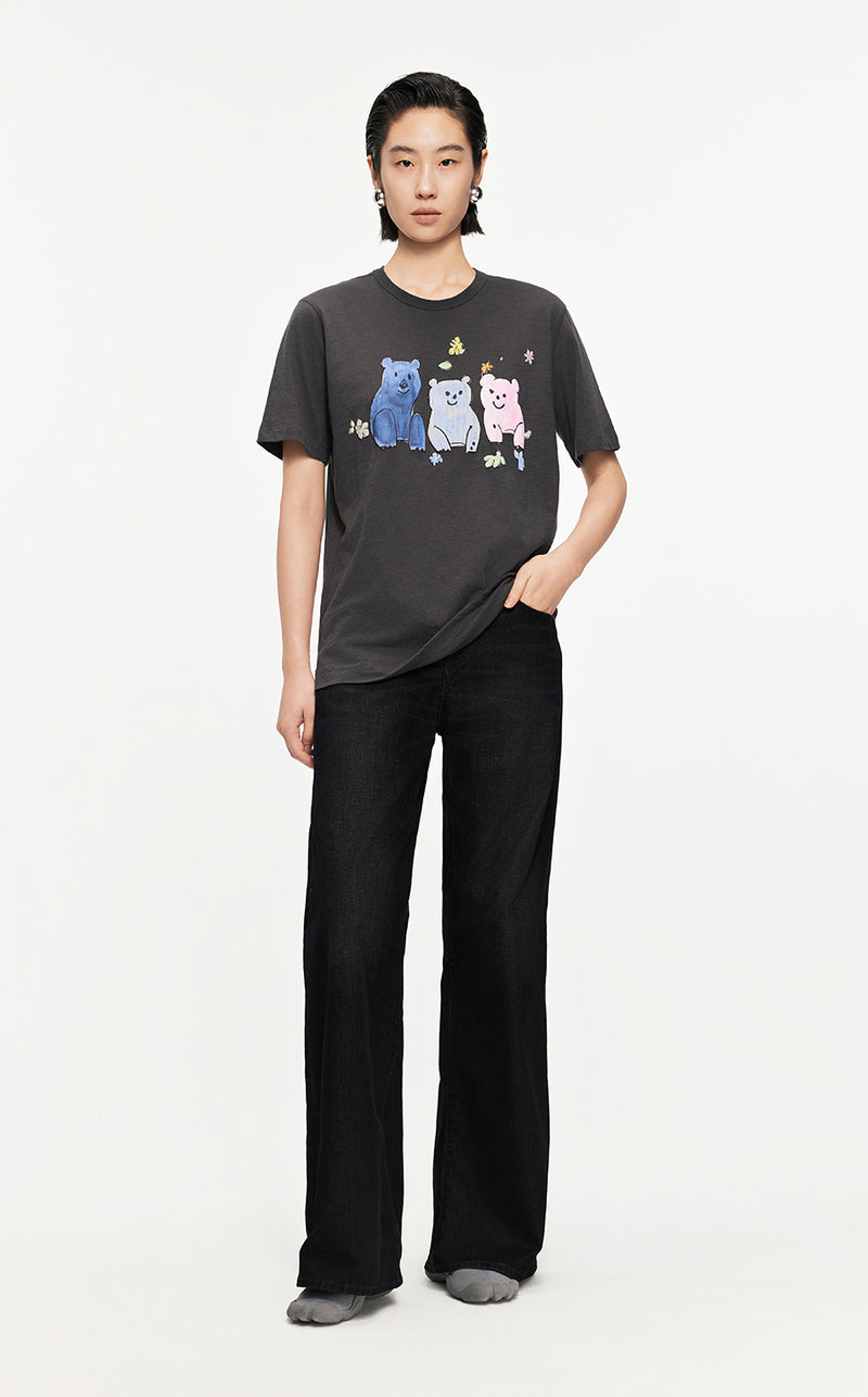 T-shirt /JNBY Fashionable Short-sleeved T-shirt Black