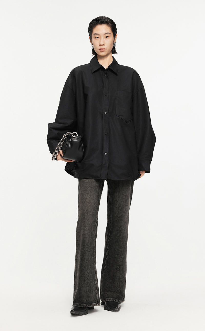 Shirt/JNBY Drawstring Aluminum Wire Long-sleeved Shirt