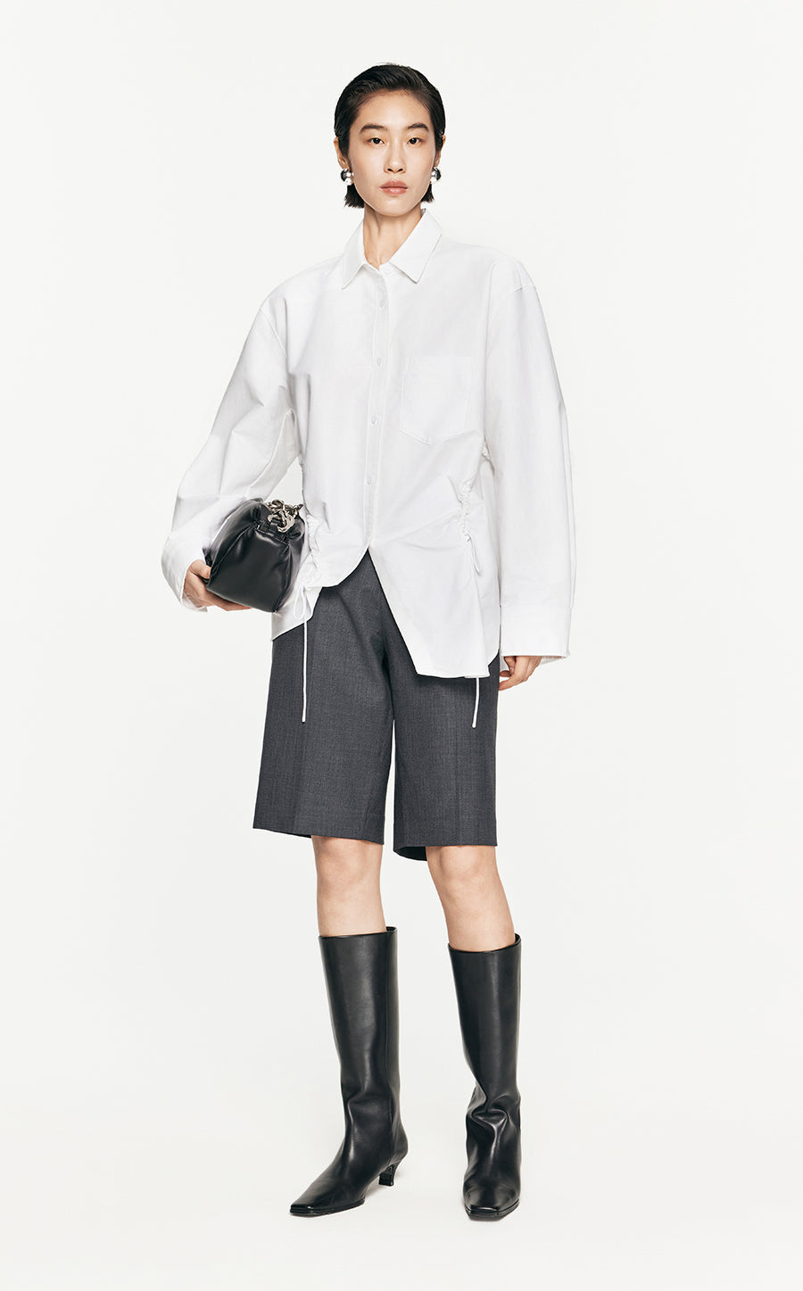Shirt/JNBY Oversize Long-sleeved Shirt White