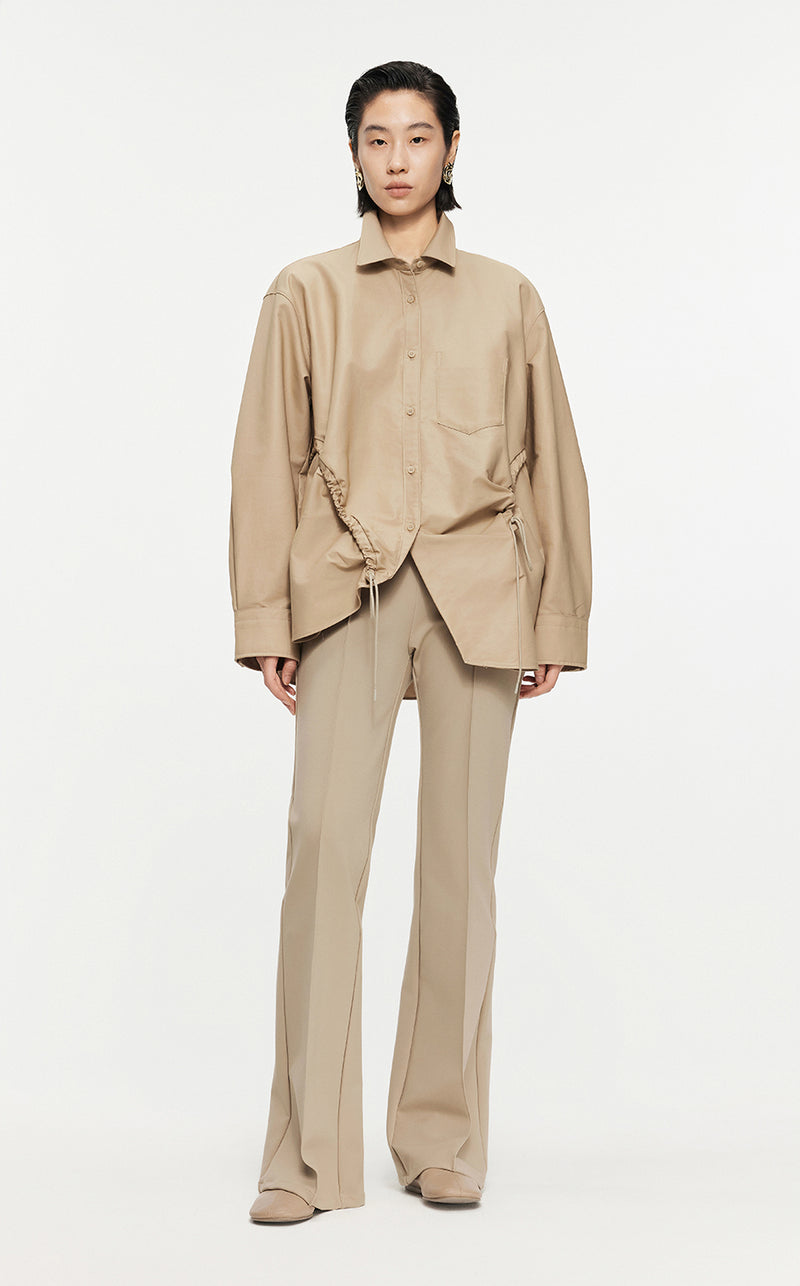 Shirt/JNBY Oversize Long-sleeved Shirt Wheat3