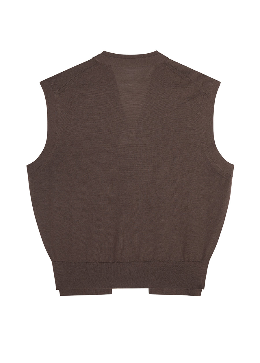 Vest/JNBY Collarless Thin Knit Vest