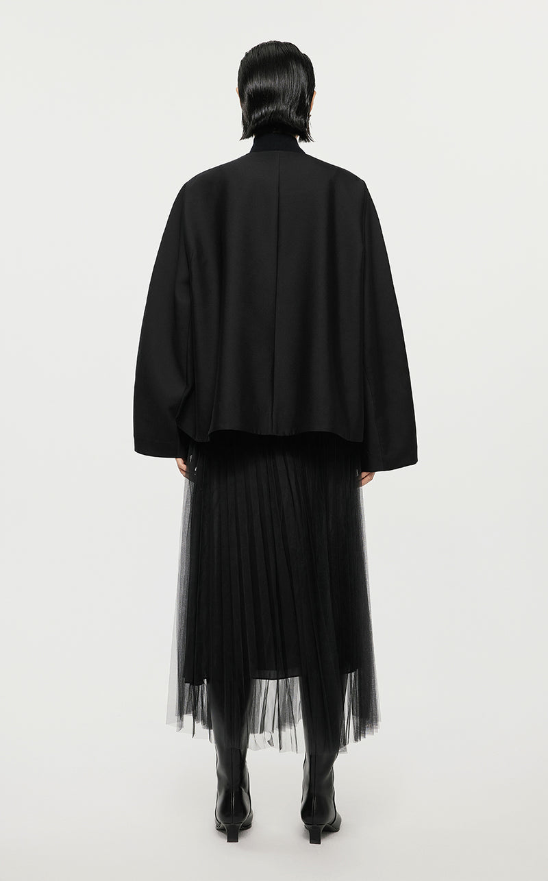 Skirt/JNBY A-line Ruffled Calf-length Skirt