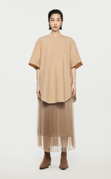Skirt/JNBY A-line Ruffled Calf-length Skirt