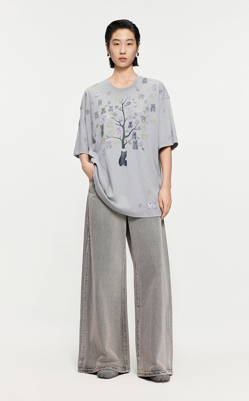Pants/JNBY Loose Denim Pants Grey