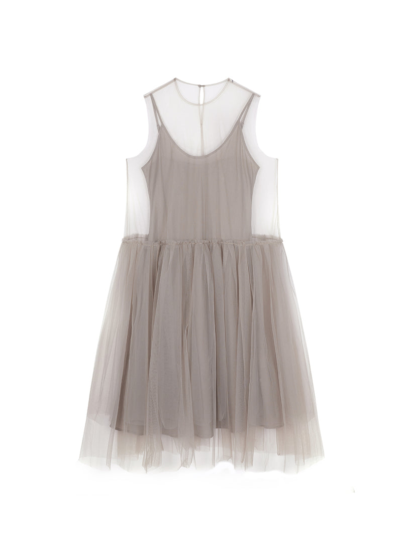 Dresses / JNBY A-line Mesh Above-the-knee Sleeveless Dresses