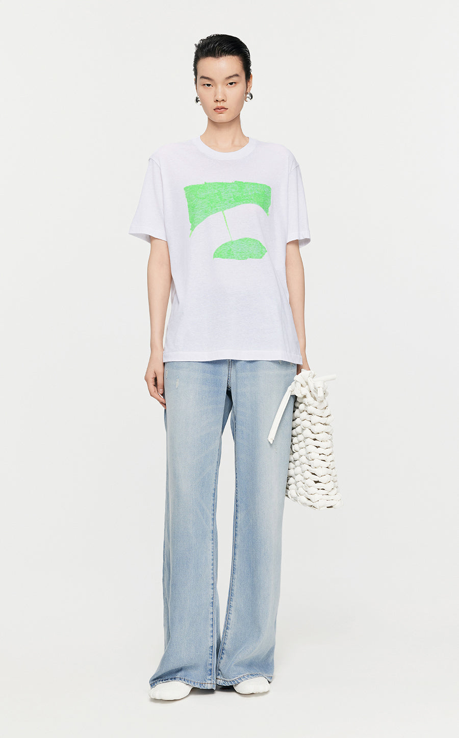 T-Shirt/JNBY Loose Fitting Short-sleeved T-Shirt White