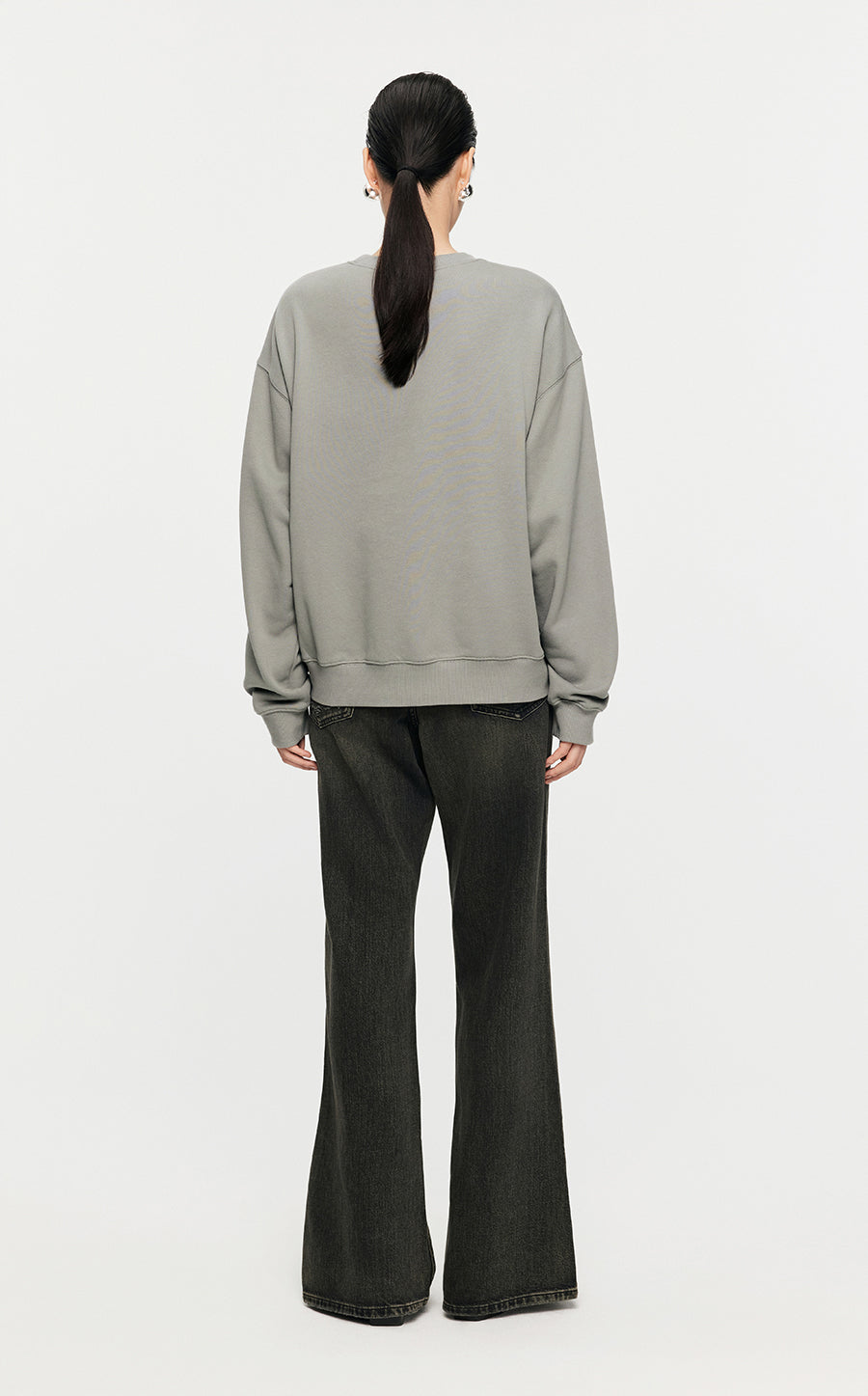 Sweatshirt / JNBY Loose Fitting Micro Elastic sweatshirt