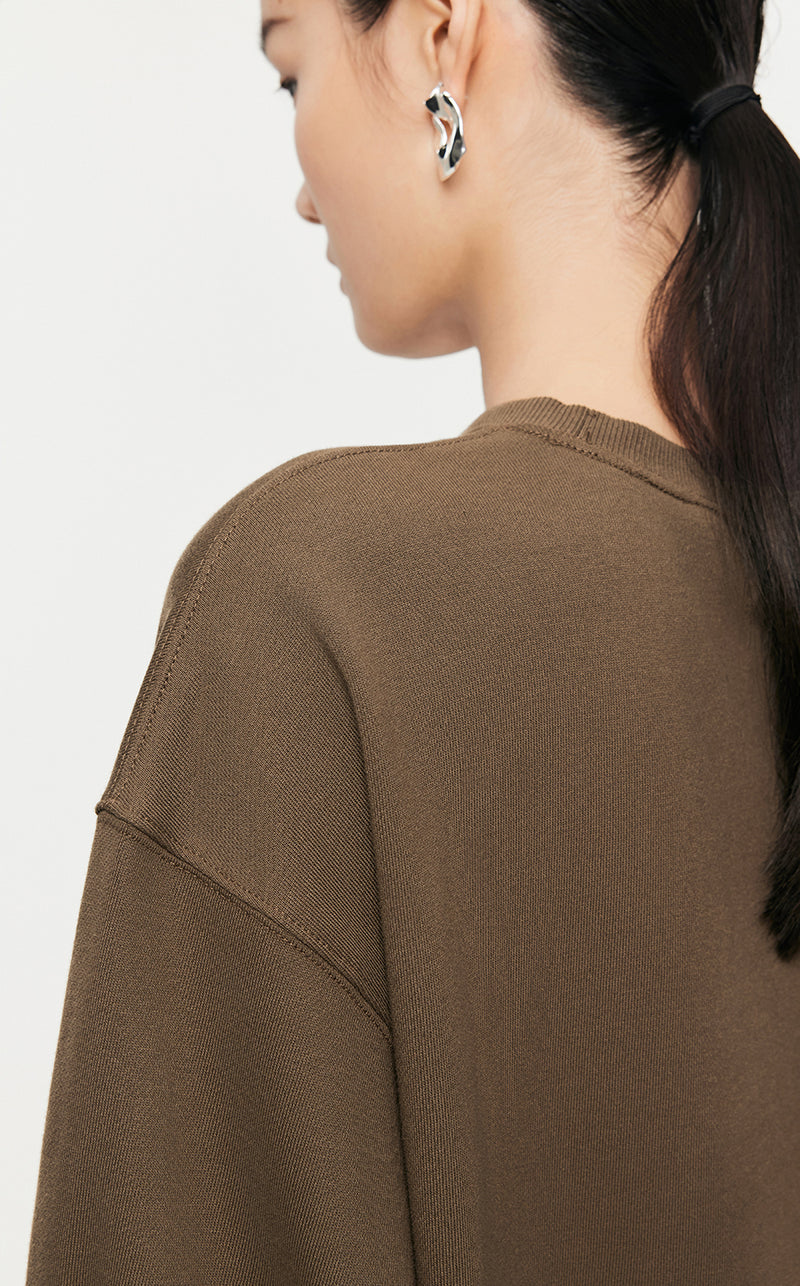 Sweatshirt / JNBY Loose Fitting Micro Elastic sweatshirt