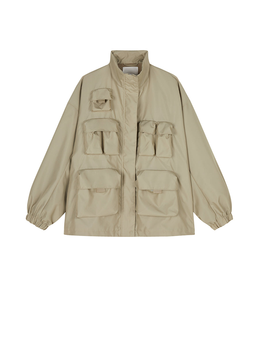 Jacket/JNBY Plain Weave Oversize Drawstring jacket Cornsilk2
