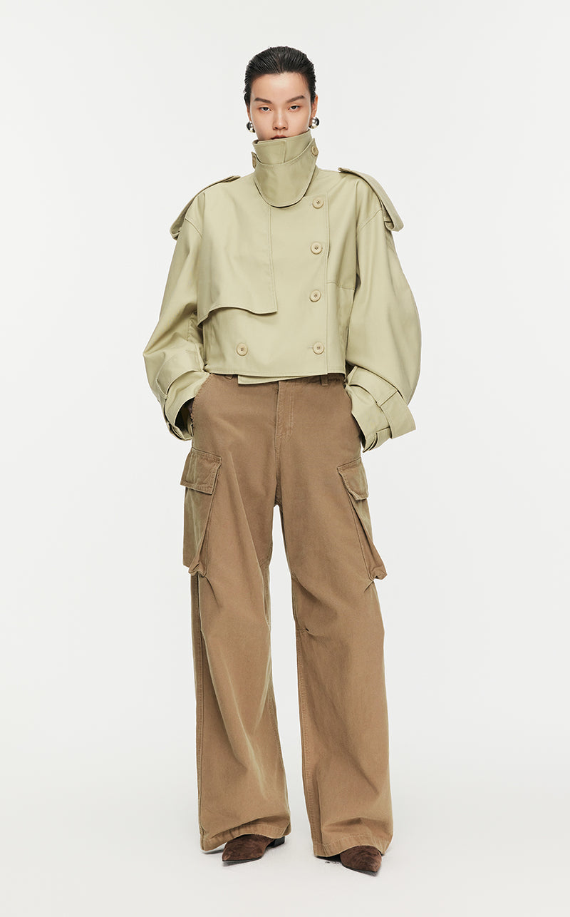 Coat/JNBY Oversize Cotton Coat Khaki