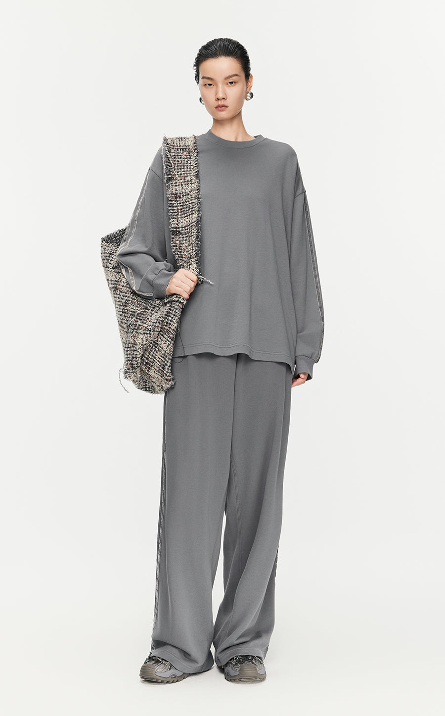 Pants/JNBY Loose Fitting Overlength Pants Grey