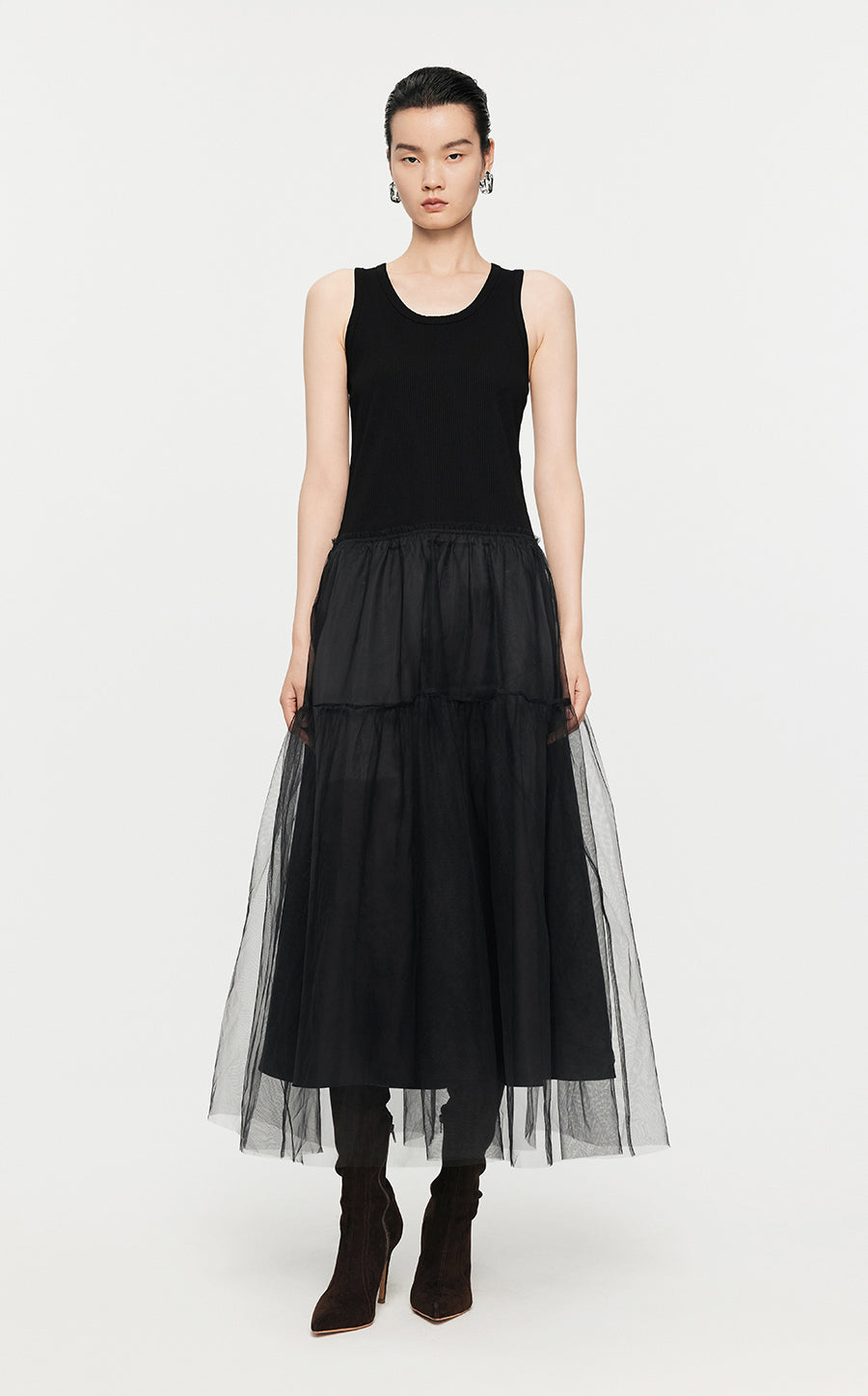 Dresses/JNBY Calf-length Sleeveless Dresses Black