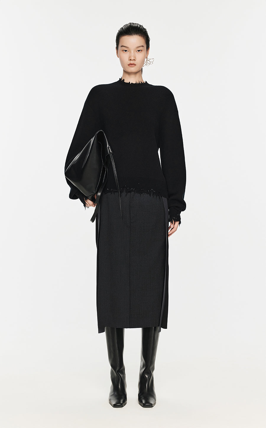Sweater / JNBY Wool-cashmere Pullover Sweater Black