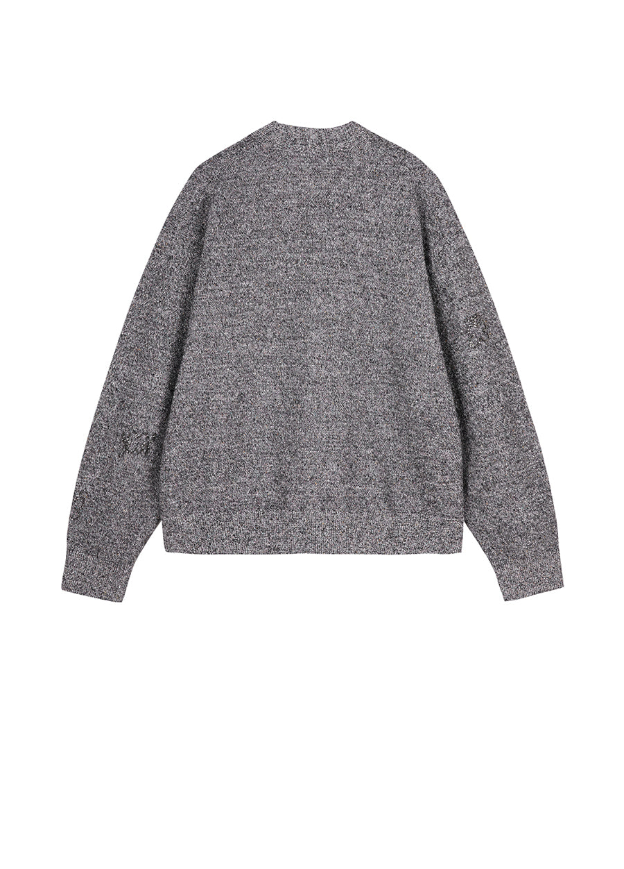Sweater / JNBY Butterfly-embellished Mid-length Cardigan