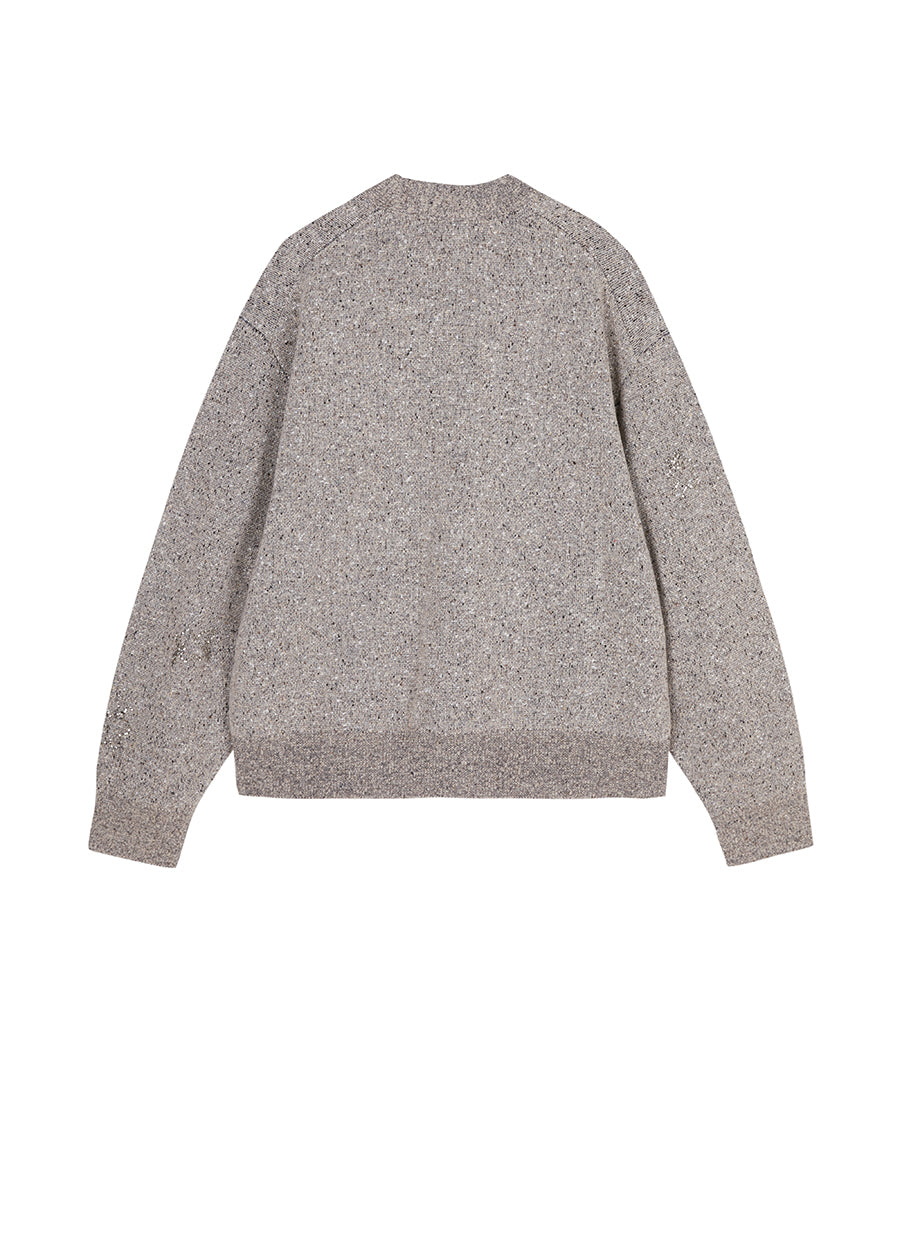 Sweater / JNBY Butterfly-embellished Mid-length Cardigan