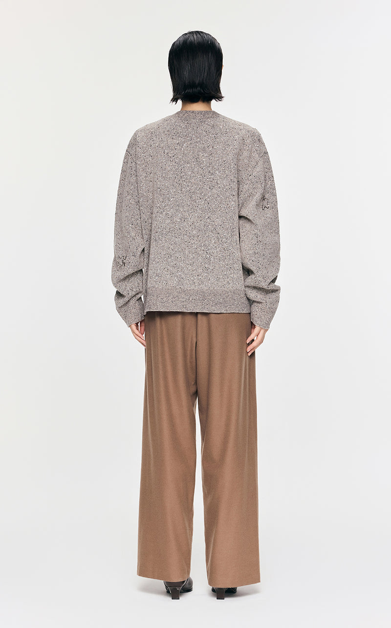 Sweater / JNBY Butterfly-embellished Mid-length Cardigan