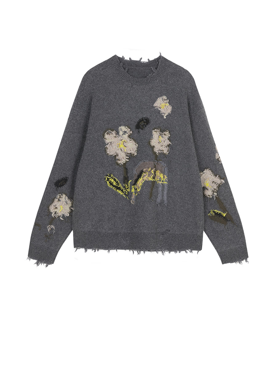 Sweater / JNBY Floral-pattern Oversize Jumper
