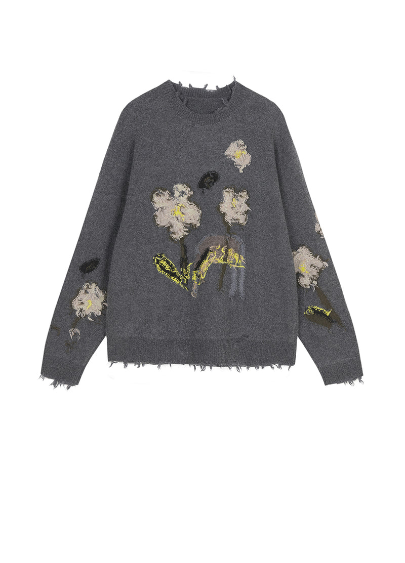 Sweater / JNBY Floral-pattern Oversize Jumper