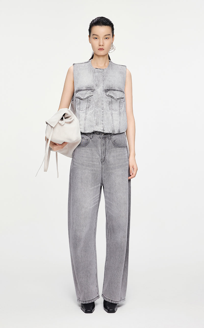 Vest / JNBY O-shape Down Vest Grey