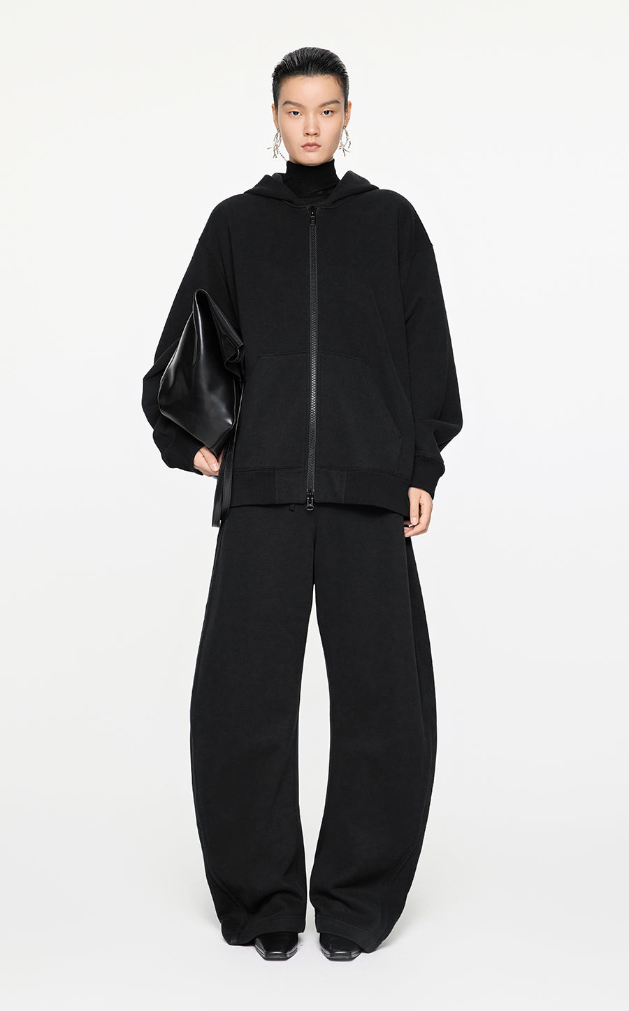 Pants / JNBY Loose Casual Maxi Trousers Black