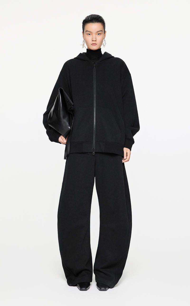 Pants / JNBY Loose Casual Maxi Trousers Black