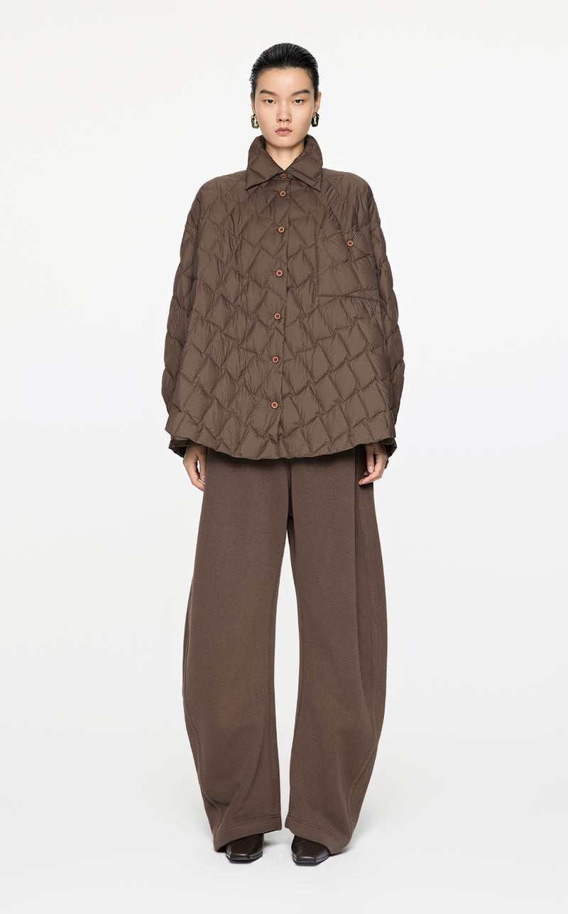 Pants / JNBY Loose Casual Maxi Trousers Brown
