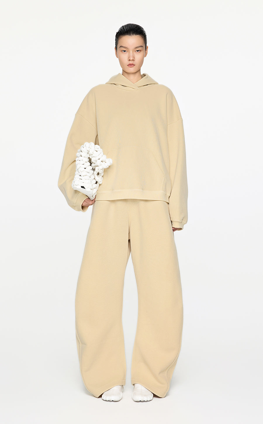 Pants / JNBY Loose Casual Maxi Trousers Yellow