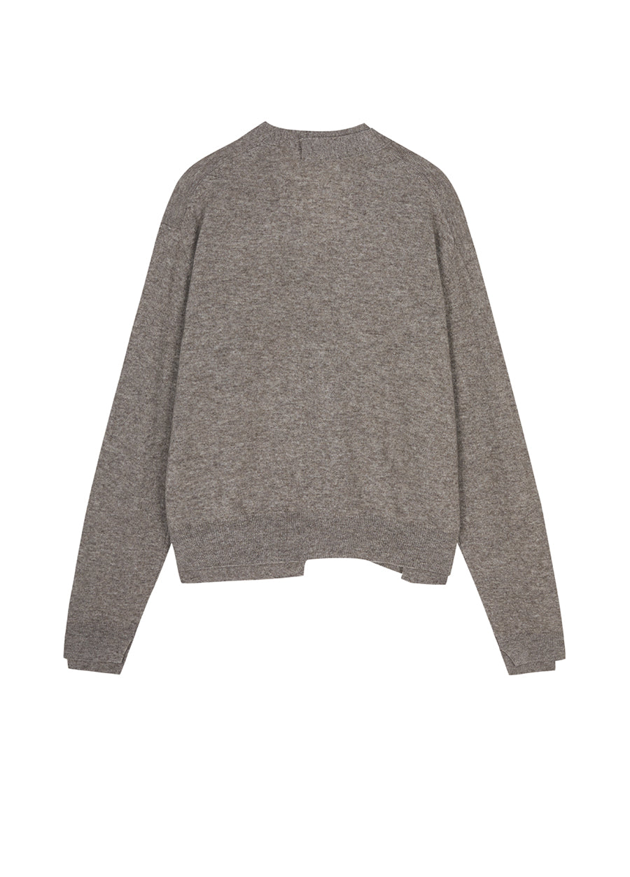Sweater / JNBY Loose-Fit Wool-yak hair Short Cardigan