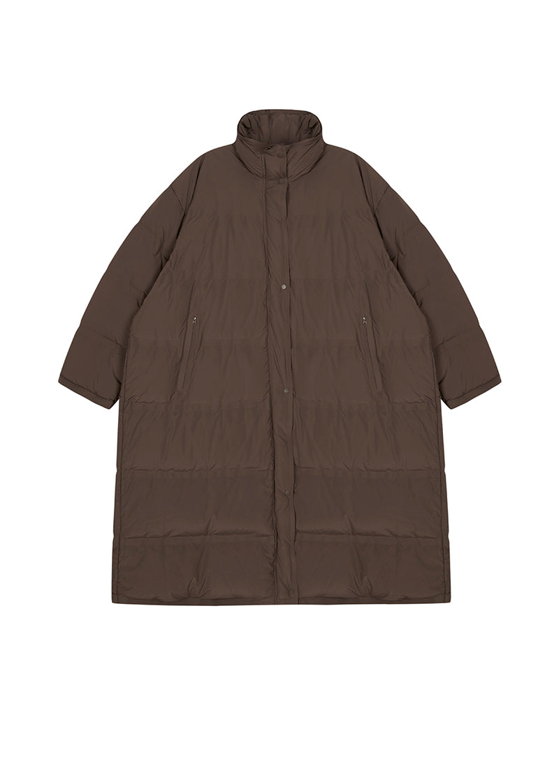 Coat / JNBY High-Density Oversized Long Down Coat Brown